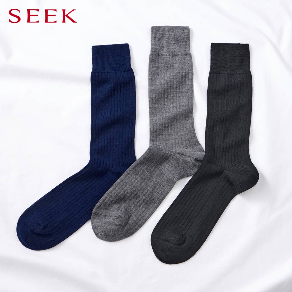 Business socks, outer thread 100% wool